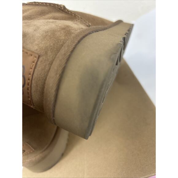 UGG Classic Ultra Mini Platform Chestnut Size 10 Boots 1116109 Booties Wool - Picture 7 of 16